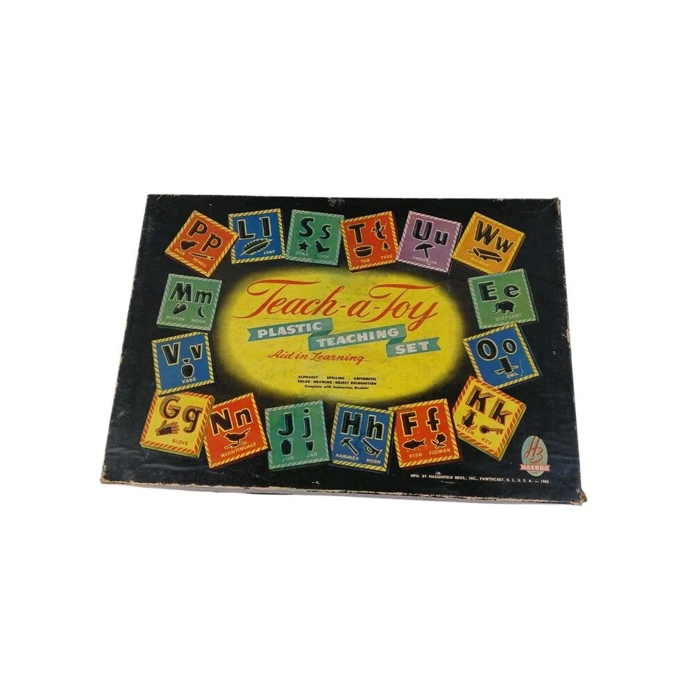 Teach-a-toy Teaching Aid Game Sencil Set Hasbro Hassenfeld Educational Toy 1965